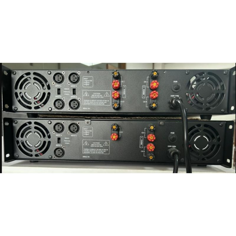 Domc E4.6 Four4 Channel Professional Power Amplifier, 500W4 @8ω / 600W4 @4ω Stereo AMP with >100db Snr, <0.5% Thd, 0.77