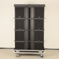 Domc High-Power Dual 8" Array: 450W Bass, Polyurea Finish, Speakon Customizable 1: 1 Speaker: Russian Birch Build 4-Pin