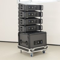 Domc Ka208 8-Inch Active Line Array PRO Audio Equipment for Large, Medium Small Mobile Performances Theaters Auditorium